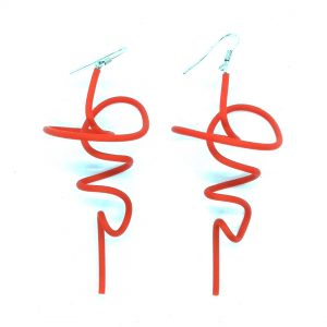 Orecchini Elica rosso