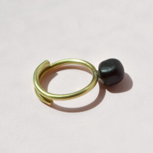 Anello Ball ottone e ardesia