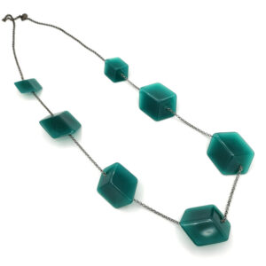 Collana Cubica ottanio